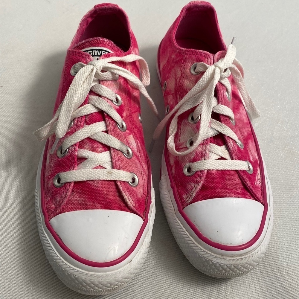 Converse All Star tie dye hot pink low top sneakers